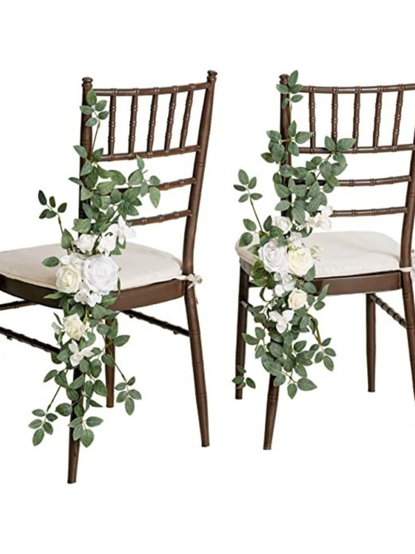 1Pc Moment Wedding Aisle Flowers Decorations Chair Decorations Rose for Wedding Ceremony
