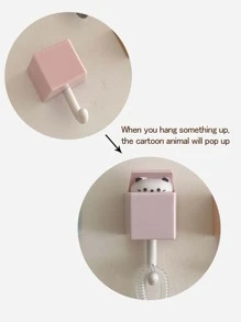 1入組貓鑰匙掛鉤，創意卡通貓掛鉤可愛寵物掛鉤適用於外套圍巾帽子牆壁裝飾最大重量建議1公斤 - 粉色 - 查看 8