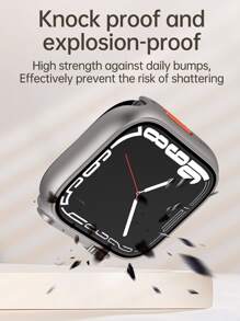 1套手錶金屬網纖薄腰帶 和 1入組屏幕保護膜鋼化膜集成兼容 Apple Watch 保護套 40 毫米 41 毫米 44 毫米 45 毫米，兼容 Apple Watch 系列 Se/8/7/6/5/4 手錶配件 - 彩色 - 查看 8