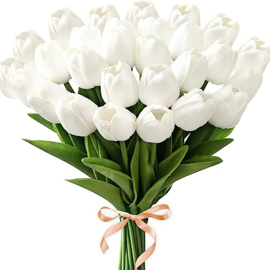 10pcs/set White Tulip Flowers - White - View 1
