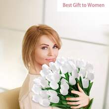 10pcs/set White Tulip Flowers - White - View 6