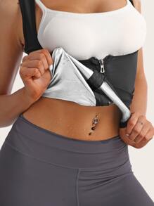 运动户外汗水背心桑拿汗水服女士桑拿衬衫塑身衣束腰训练器紧身胸衣健身房配件