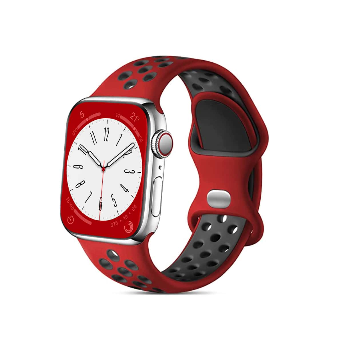 St.siabe 防水柔软硅胶透气运动表带替换表带兼容 Apple Watch 38 毫米 40 毫米 41 毫米 45 毫米 44 毫米 42 毫米 49 毫米，男女皆宜，兼容 Apple Watch Ultra/SE/Series 1-10 - 彩色 - 查看 1