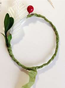 2入組花卉圖案綠色膠帶和紙,自黏式莖織帶插花