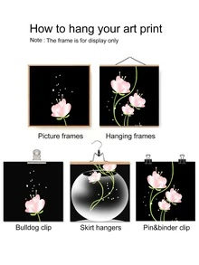 3入組/套化學纖維繪畫,現代花朵圖案家庭裝飾牆壁藝術繪畫 - 彩色 - 查看 4
