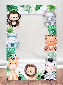 1张动物图案纸质相框背景，适合作为礼物送给亲朋好友 - 彩色 - 查看 2