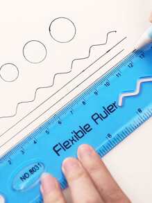 Regla Plegable De 4 Uds. De 30cm De Longitud, Regla Suave De Medición Multifuncional, Regla Recta - Multicolor - Ver 3