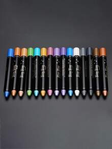 1入組防水珠光閃光筆/鉛筆棒 15 色持久閃光眼影和眼線工具眼線棒眼睛化妝工具