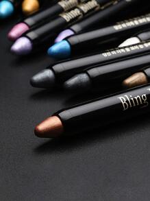 1入組防水珠光閃光筆/鉛筆棒 15 色持久閃光眼影和眼線工具眼線棒眼睛化妝工具