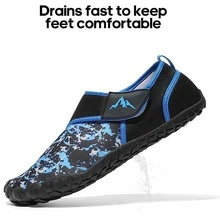 Water Shoes For Men Barefoot Aqua Swim Beach Walking Hiking Water Shoes - Blue - View 5