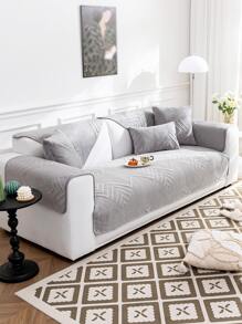 1 pieza elástico Funda de sofá con A guateado diseño para 1/2/3/4 asiento sofá , universal anti deslizante muebles Protector para todas las temporadas - Gris - Ver 8