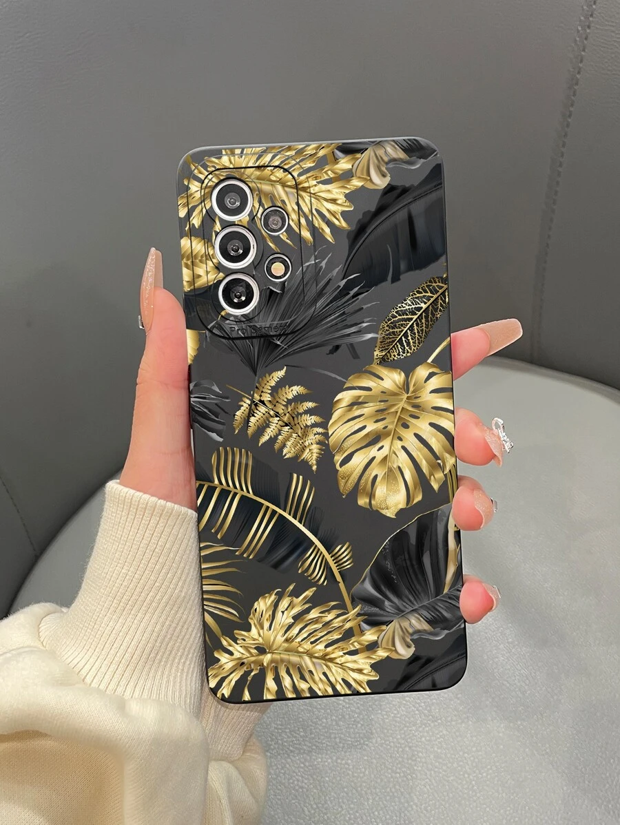 Leaf Pattern Phone Case - Multicolor - View 1