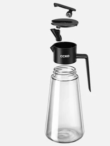 1pc Glass Oil Bottle, Modern Oil Bottle For Kitchen - White - View 5