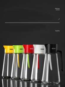 1pc Glass Oil Bottle, Modern Oil Bottle For Kitchen - White - View 2