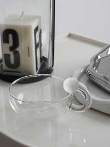 1 Miếng Kính trong suốt Cúp Với Retro Đen & Trắng Thiết kế , Phong cách tối giản - trắng - Xem 3