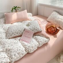 4pcs Mô hình hoa Bộ vỏ chăn Bao gồm 1 Vỏ chăn Duvet , 1 Khăn trải giường Và 2 Vỏ gối Không có Đổ đầy , Màu be Hiện đại Bộ đồ giường Đối với Phòng ngủ - Nhiều màu - Xem 3