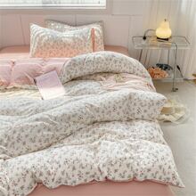 4pcs Mô hình hoa Bộ vỏ chăn Bao gồm 1 Vỏ chăn Duvet , 1 Khăn trải giường Và 2 Vỏ gối Không có Đổ đầy , Màu be Hiện đại Bộ đồ giường Đối với Phòng ngủ - Nhiều màu - Xem 6