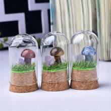 1pc Natural Crystal Decorative Craft, Modern Mushroom Decor Decorative Object For Home Decoration - Yellow - View 4