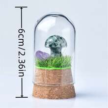 1pc Natural Crystal Decorative Craft, Modern Mushroom Decor Decorative Object For Home Decoration - Yellow - View 6