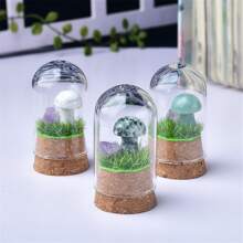 1pc Natural Crystal Decorative Craft, Modern Mushroom Decor Decorative Object For Home Decoration - Yellow - View 5