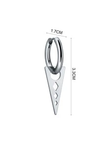 Bông tai mặt dây chuyền bằng thép không gỉ màu đen thời trang cho nam - 4 - Xem 3