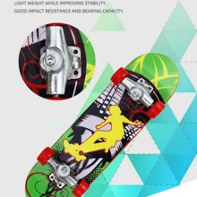 3pcs/set Plastic Finger Skateboard Toy, Creative Graffiti Pattern Tricky Toy For Kids - Multicolor - View 4