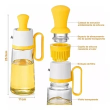 Botella Dispensador Aceite Salsa Aceite Oliva Cocina 550ml - Amarillo - Ver 4