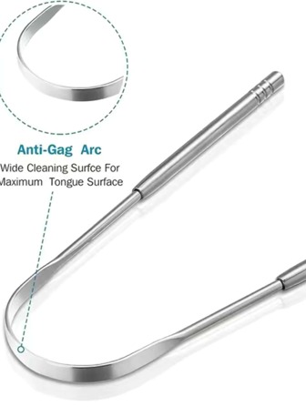 1Pc Stainless Steel U-Shaped Tongue Scraper For Cleaning Tongue Coating For Tongue Cleaning Tools, Living Room Home Bedroom Bathroom House Decor, Travel Stuff, Wedding, Party, Birthday, Gifts For Men Mom Dad Friends, New Years, Accessories, Funny Gift
