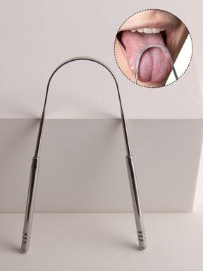 1Pc Stainless Steel U-Shaped Tongue Scraper For Cleaning Tongue Coating For Tongue Cleaning Tools, Living Room Home Bedroom Bathroom House Decor, Travel Stuff, Wedding, Party, Birthday, Gifts For Men Mom Dad Friends, New Years, Accessories, Funny Gift