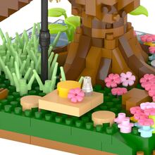 1set Plastic Construction Brick, Creative Tree House Design 3D Building Block For Kids - Pink - View 6