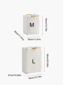 cái giỏ đựng quần áo bẩn có thể gập lại di động vải nhà giỏ đựng quần áo bẩn phòng ngủ phòng tắm giặt giỏ đựng đồ giặt giỏ - trắng - Xem 4