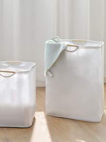 cái giỏ đựng quần áo bẩn có thể gập lại di động vải nhà giỏ đựng quần áo bẩn phòng ngủ phòng tắm giặt giỏ đựng đồ giặt giỏ - trắng - Xem 3