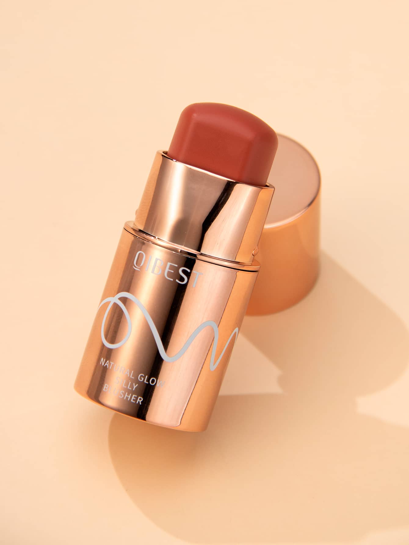 QIBEST Blush Stick,1Pc Smooth Smudge Proof Blush Wand Portable Long