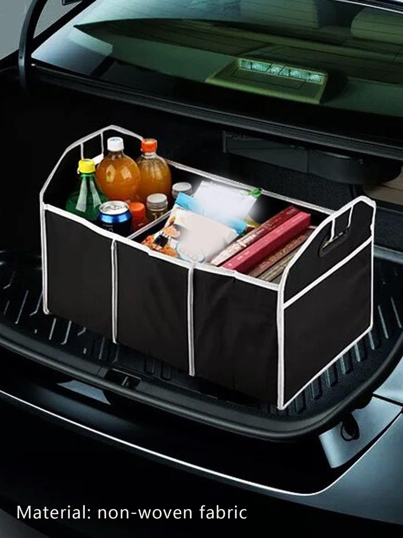 1pc Multifunction Foldable Car Trunk Storage Box - Multicolor - View 1