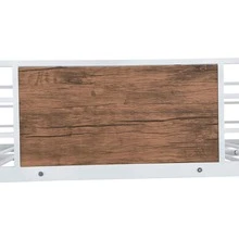 Bunk bed with metal bunk bed frame with guardrail and ladder (white) - trắng - Xem 11