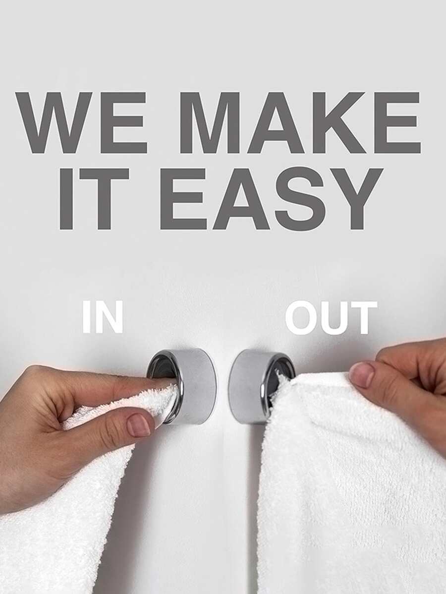 2 Pcs Kitchen Towel Hooks, Round Adhesive Dish Towel Hook, Premium