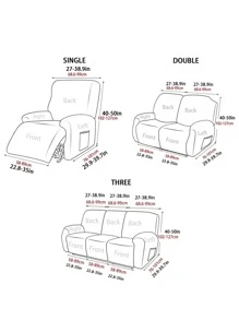 1pc Elastic Milk Silk Massage Chair Cover, Spacesuit Style, Anti-Dust And Anti-Cat Scratch, Simple Home Sofa Cover