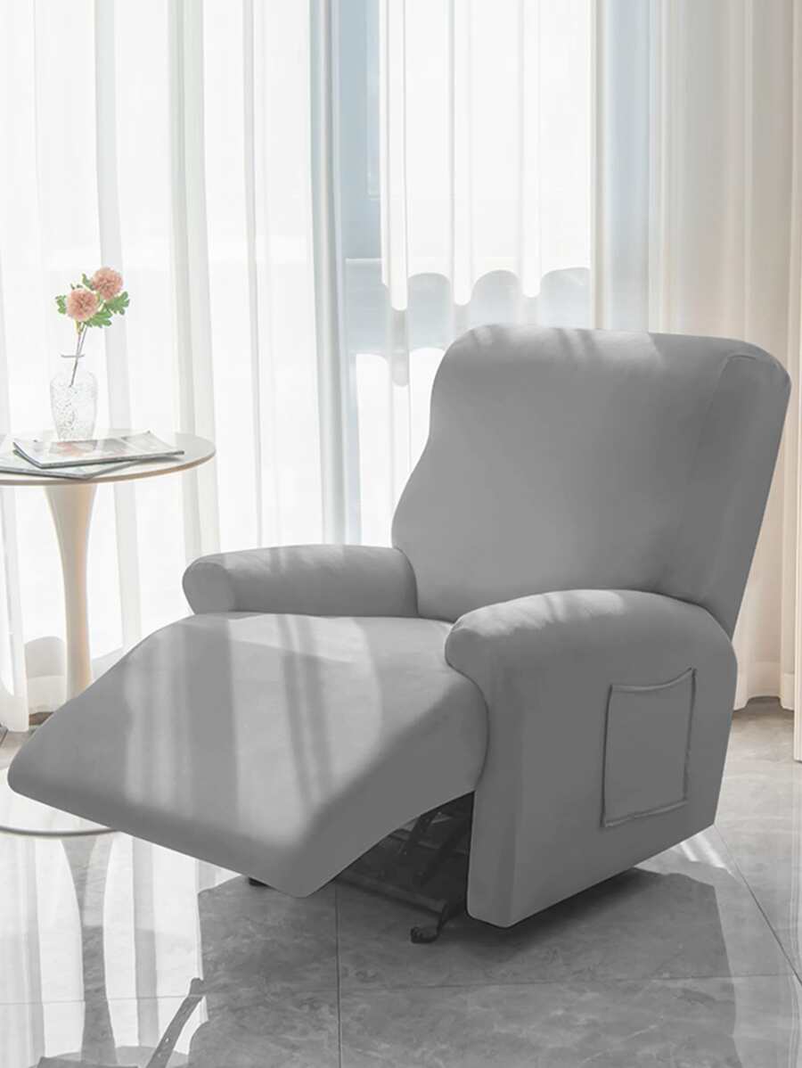 1pc Elastic Milk Silk Massage Chair Cover, Spacesuit Style, Anti-Dust And Anti-Cat Scratch, Simple Home Sofa Cover