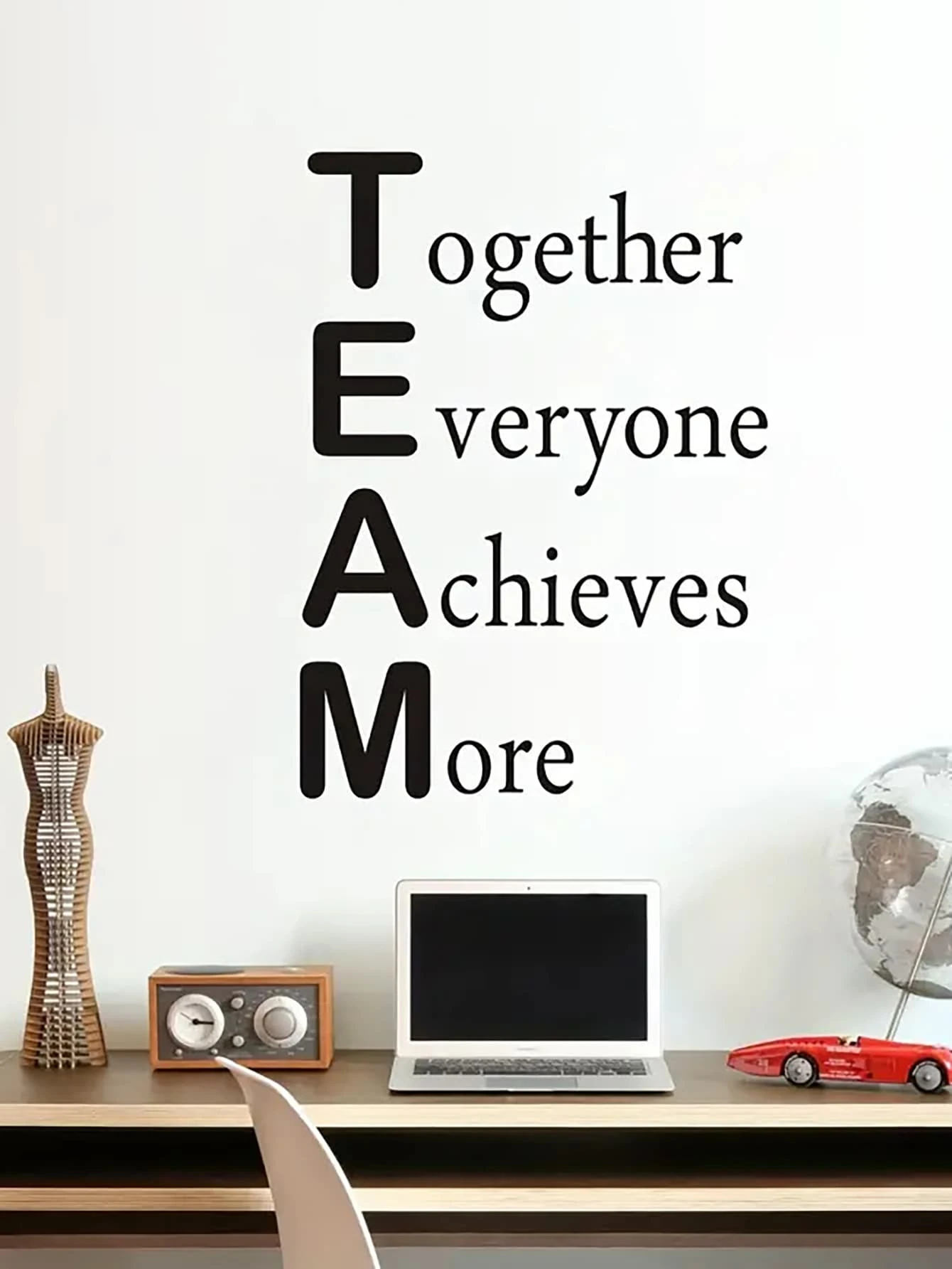 1 PC Động Lực Trích Dẫn Decal Dán Tường Cho Phòng Ngủ, Phòng Khách, Trang Trí Phòng Học - Đen và trắng - Xem 1