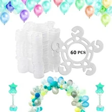 60pcs Balloon Clips, Tinabless Balloon Connectors For Balloon Arch, Column Stand And Flower Decoration,Christmas