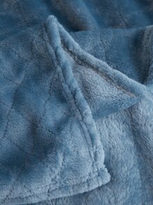 1 Miếng Một- lớp Dày lên Chăn nỉ Flannel Với Họa tiết Lưới , Màu thuần Thích hợp Đối với Tất cả các mùa Như Ga trải giường - Màu xanh ngọc - Xem 7