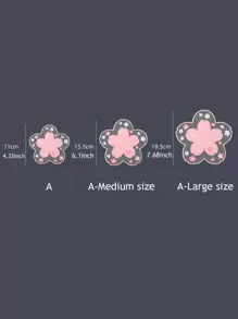 1pc PVC Coaster, Cute Clear Cherry Blossoms Shaped Table Cup Coaster - Multicolor - View 4