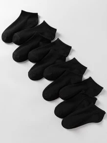 10 paia Calzino caviglia nero piatto design basic traspirante antiscivolo alla moda da donna