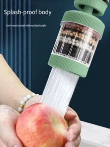 1pc Kitchen Faucet Water Filter, Tap Water Purifier, Splash Proof Tap Filter With Washable Cartridge For Home Use - Green - View 3