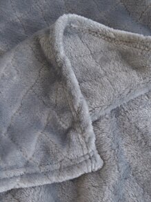 1入組厚法蘭絨切花格紋素色床單適用於四季