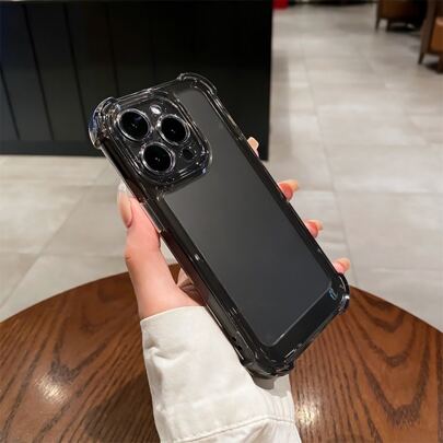 Transparent Anti-Fall Soft Silicone Phone Case Compatible With IPhone 15/16 Pro Max/14 Plus/11/12/17 Air, All-Inclusive Minimalist High-End Design, Suitable For Men & Women Waterproof Shockproof Scratch Resistant