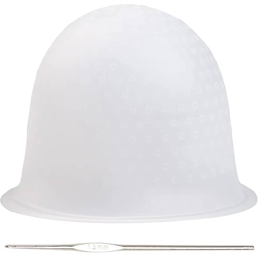 1pc Reusable Silicone Highlight Cap For Hair Coloring,Hair,Barber,Hair Tools,Hair Products,Hair Care,Travel,Hair Stuff,Hairdressing Equipment,Accessories,Barbershop,Hair,Barber,Hair Tools,Hair Products,Hair Accessories,Barber Accessories,Travel,Hair Stuff,Hair Accessories,Curly Hair Products,Hairdressing Equipment,Bonnet,Christmas,Barbershop,Barber Accessories, Hair Accessories, Hairdressing - White - View 1