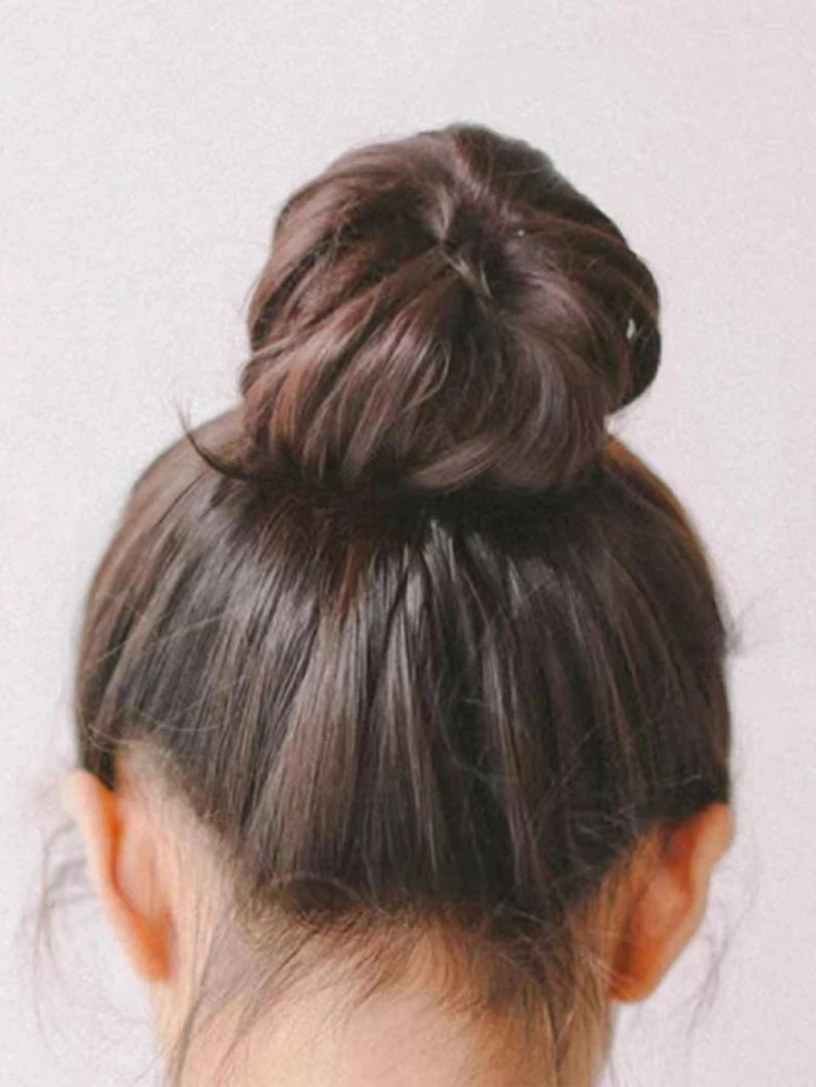 1pc 6cm Diameter Donut Hair Bun Maker, Fashionable Hair Accessory For Making Chignon And Bouffant Hairstyles - Beige - View 2