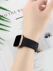 2 件花朵压花硅胶透气表带兼容 Apple Watch 38mm 40mm 41mm 42mm 44mm 45mm 49mm 可爱女式野花花卉图案柔软运动表带替换腕带兼容 Apple Watch Series 8 7/SE/6/5/4/3/2/1 情人节 - 彩色 - 查看 5