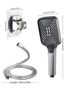 3pcs/set ABS Showerhead, Modern Handheld Shower Sprinkler For Bathroom - Silver - View 6